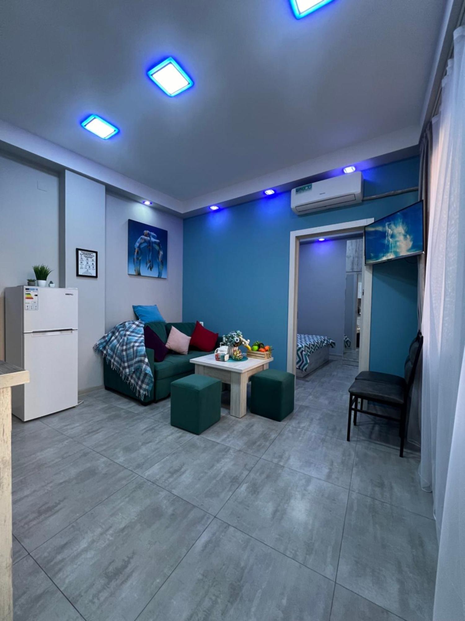 Cool Blue Interior Self Check In Apartment Yerevan