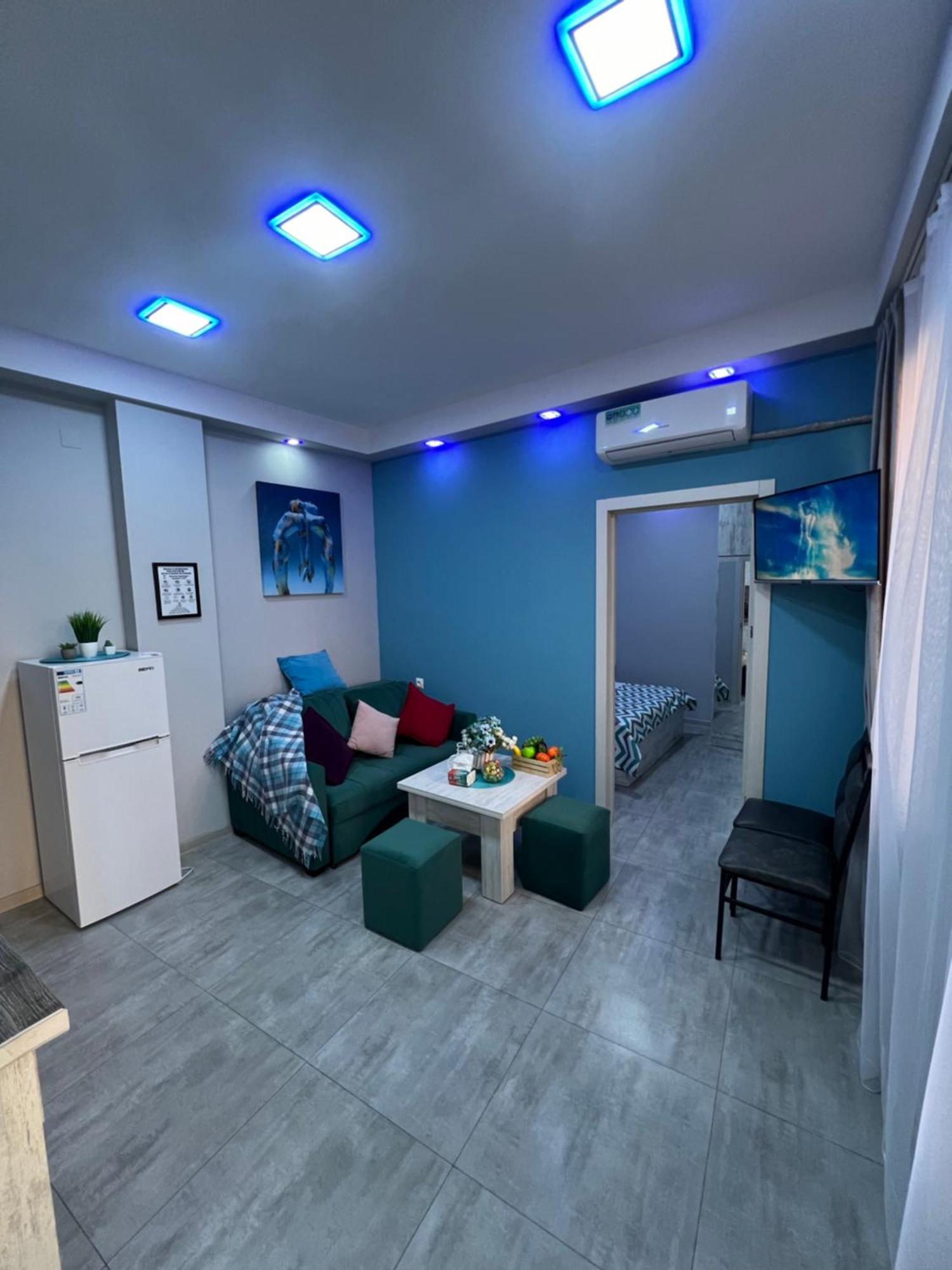 Cool Blue Interior Self Check In Apartment Yerevan